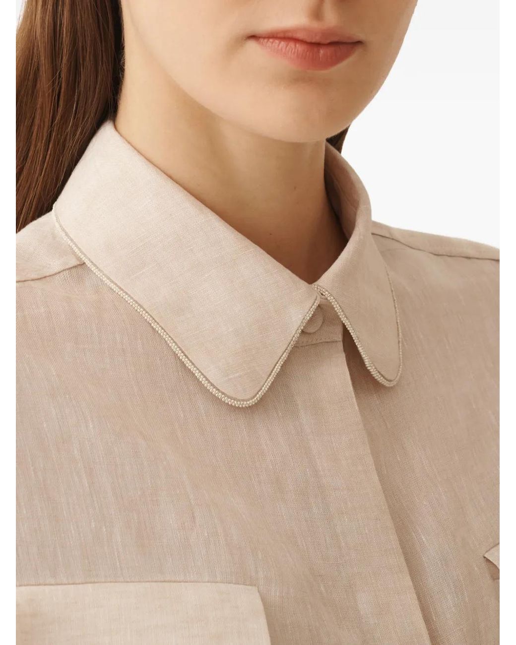 Fabiana Filippi White Patch Pocket Belted Dress
