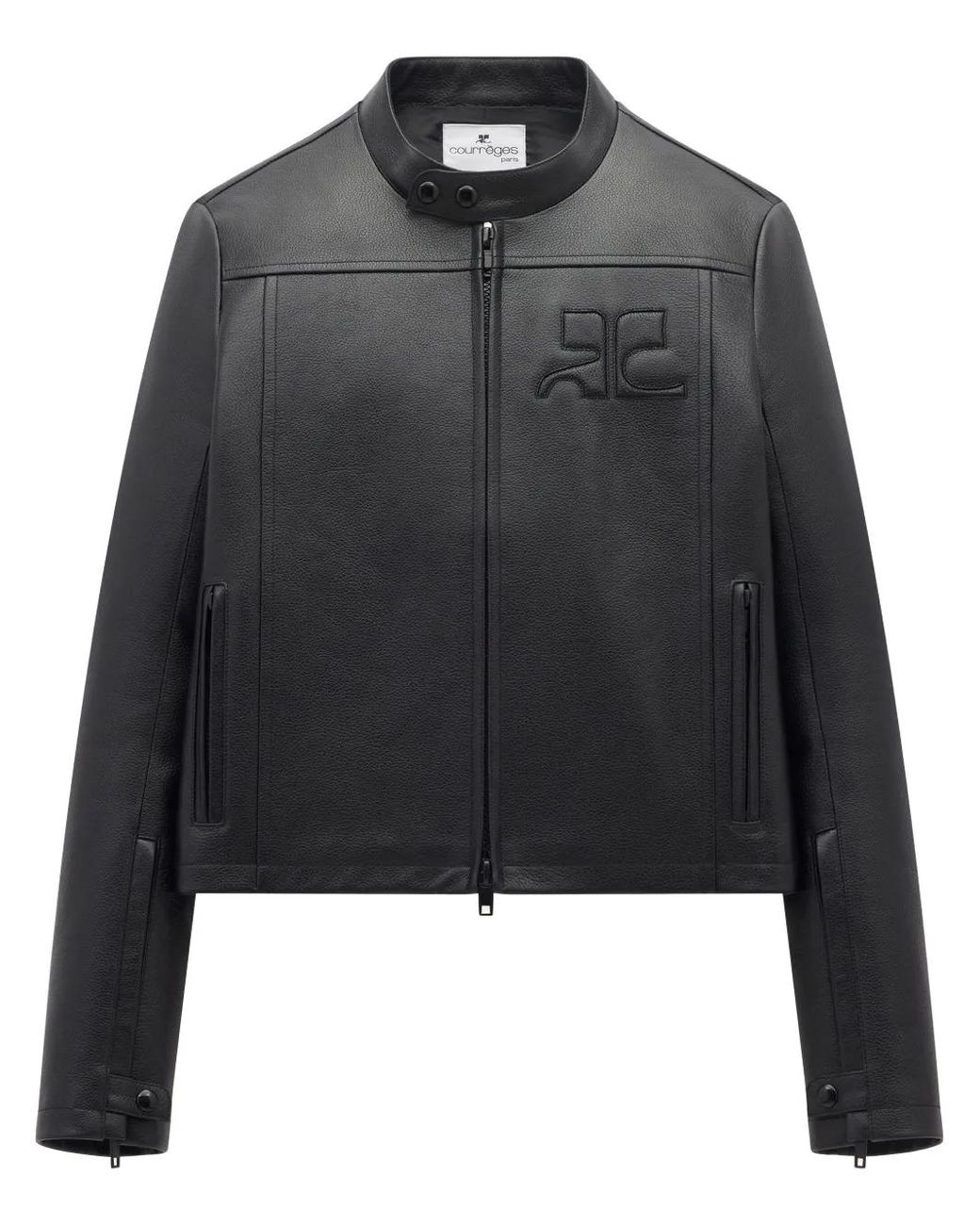 Courreges Iconic Bikerjack in het Black voor heren