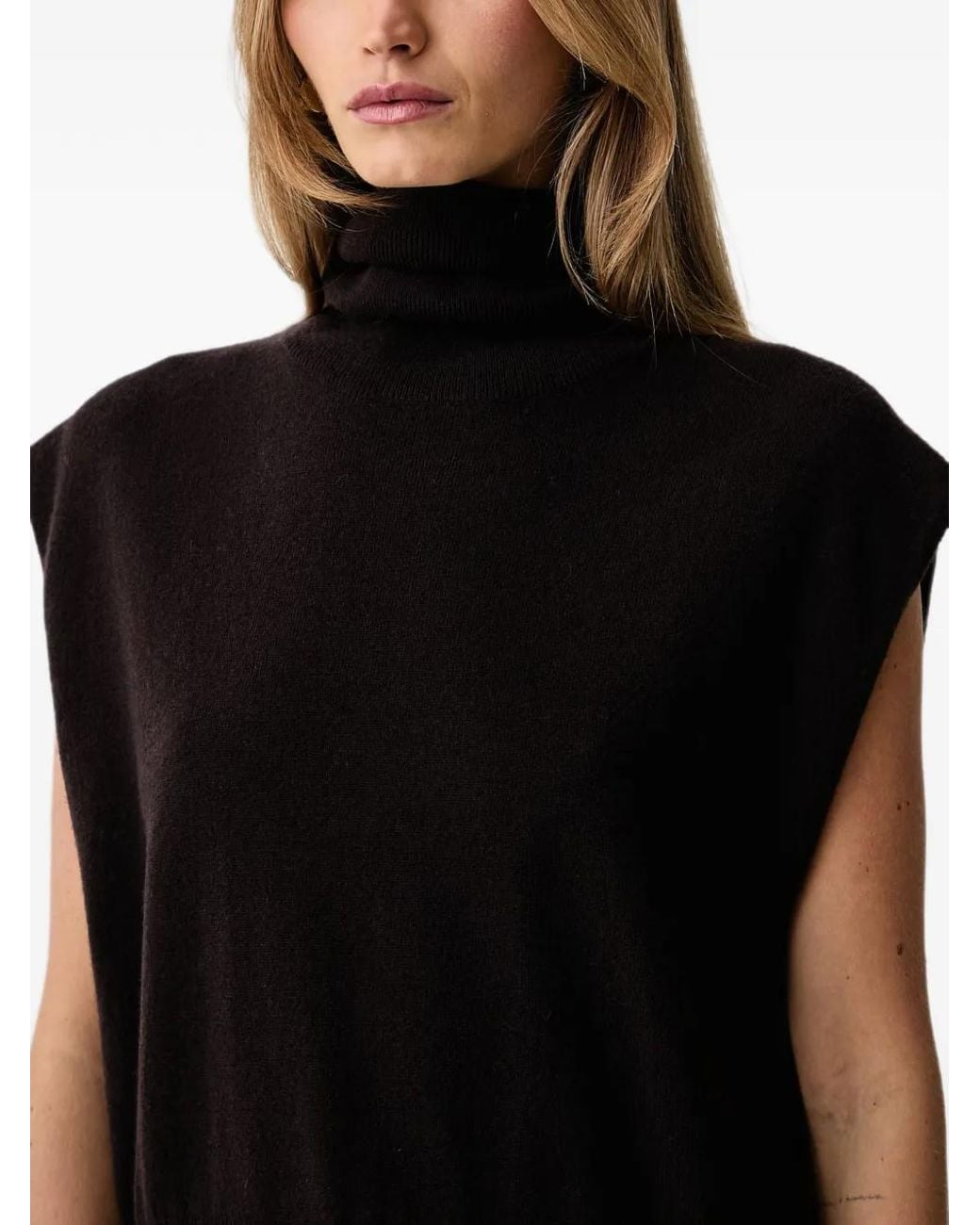 Gestuz Black Gzmanzi Roll-Neck Knitted Top