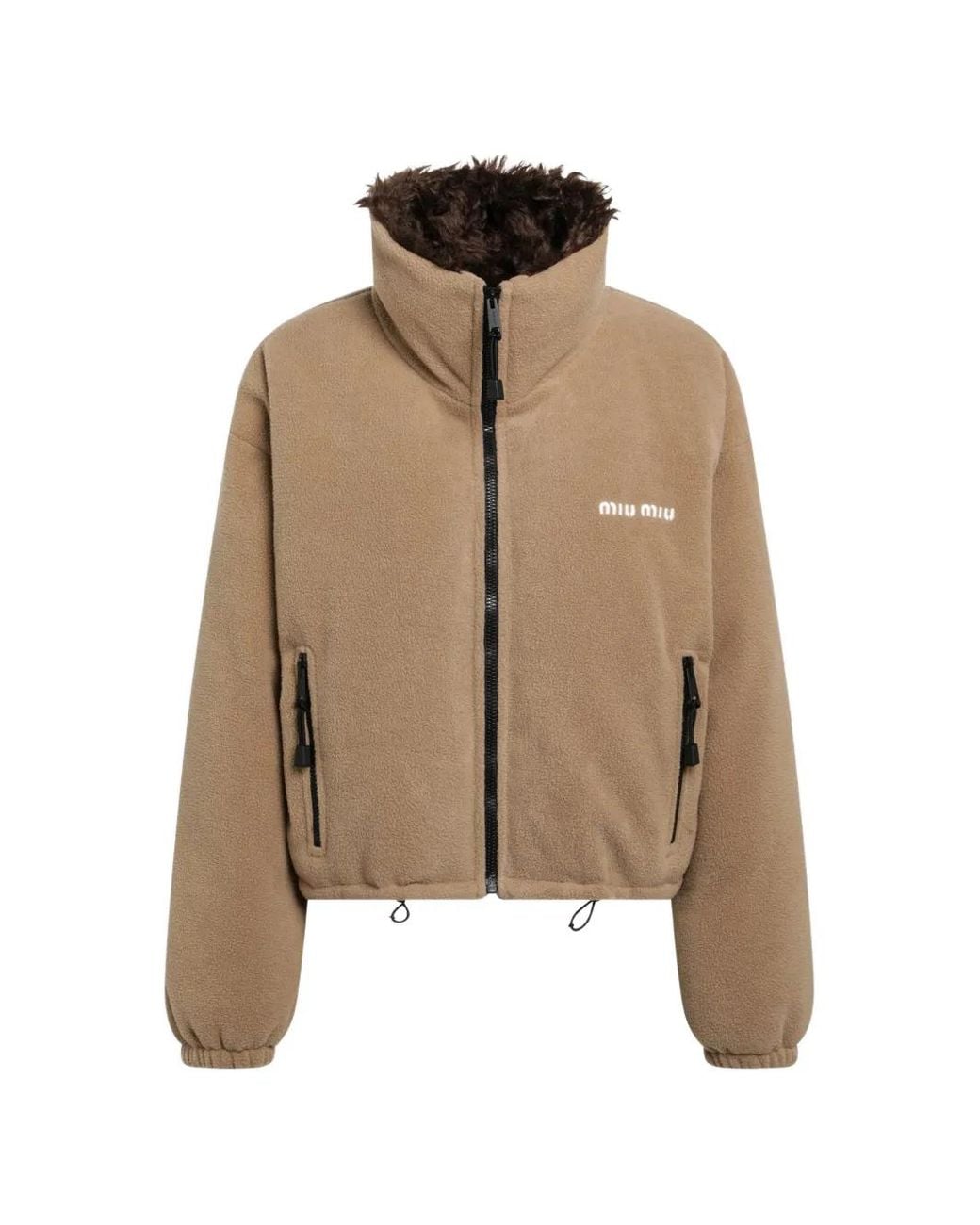 Miu Miu Natural Fleece Down Jacket