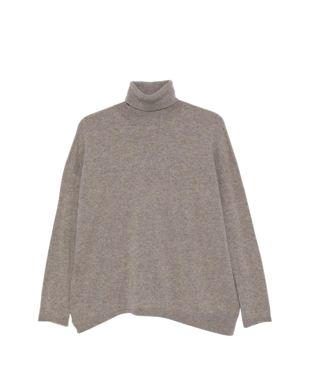 Vanisé Gray Roll-Neck Cashmere Sweater
