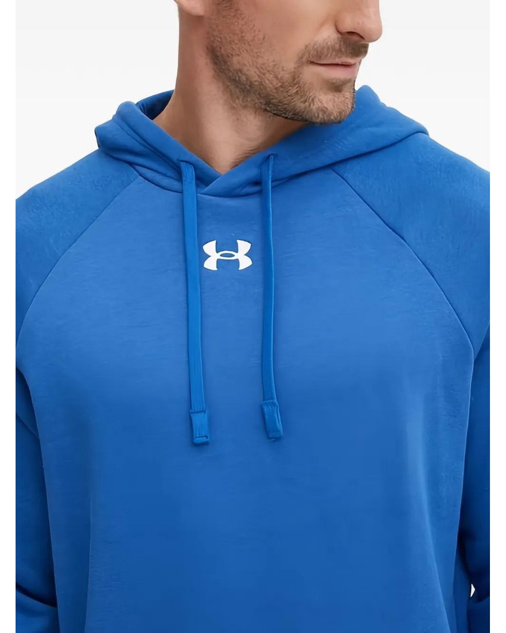 Under Armour Blue Ua Rival Hoodie for men