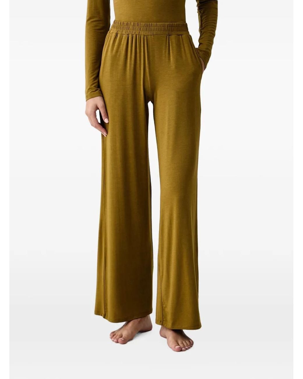 Twinset Green Ruffled Long-Sleeve Pyjamas