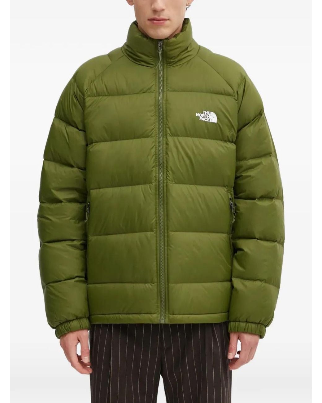 The North Face Green Quilted-Design Zip-Fastening Jacket for men
