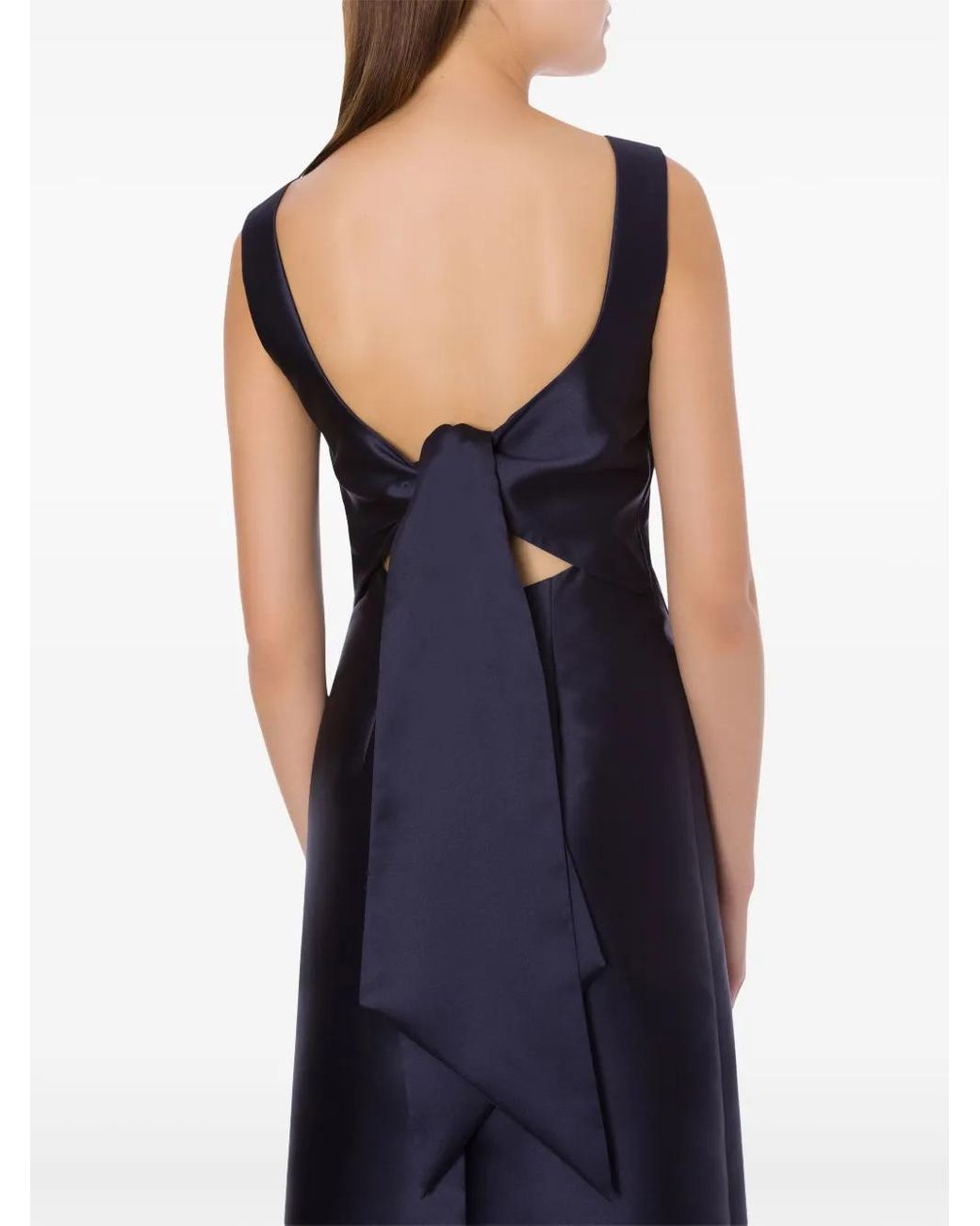 Alberta Ferretti Blue Raso Midi Dress For