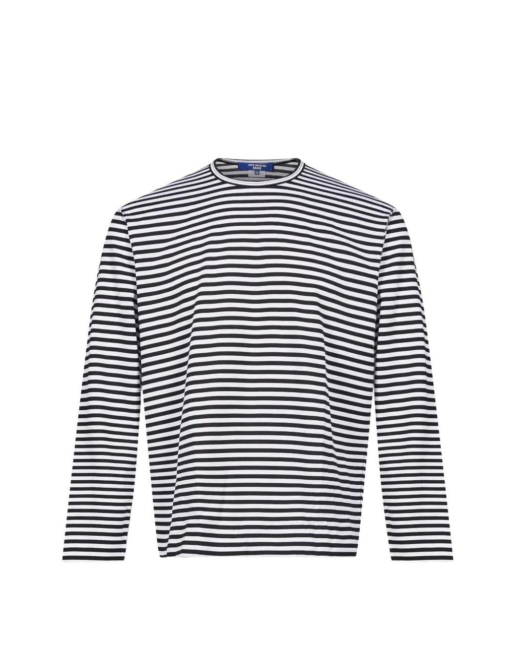 Junya Watanabe Blue Horizontal-Stripe Long-Sleeve T-Shirt for men