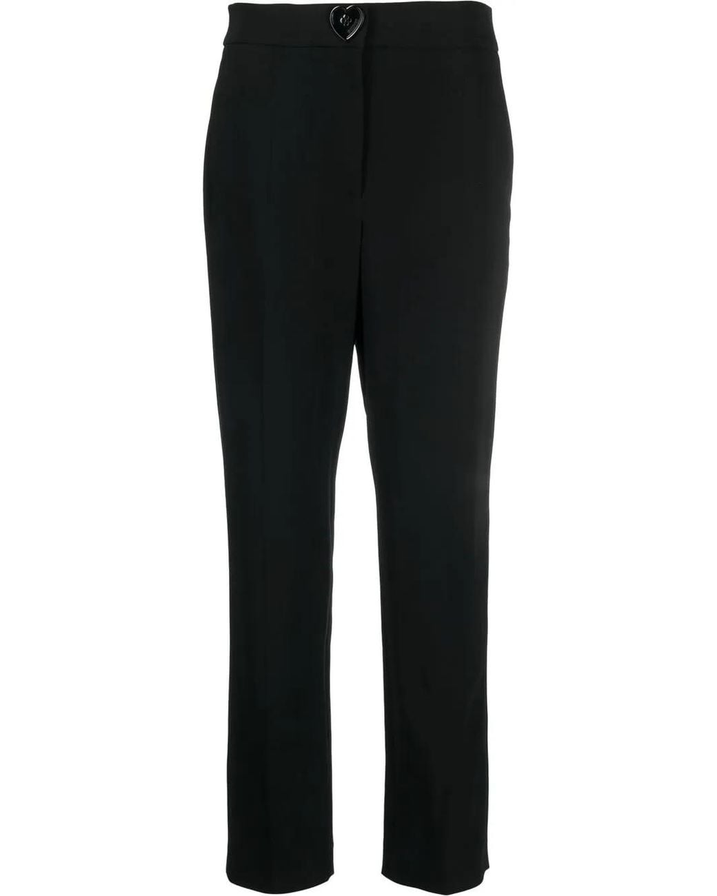 Moschino Black Heart Button Detail Trousers