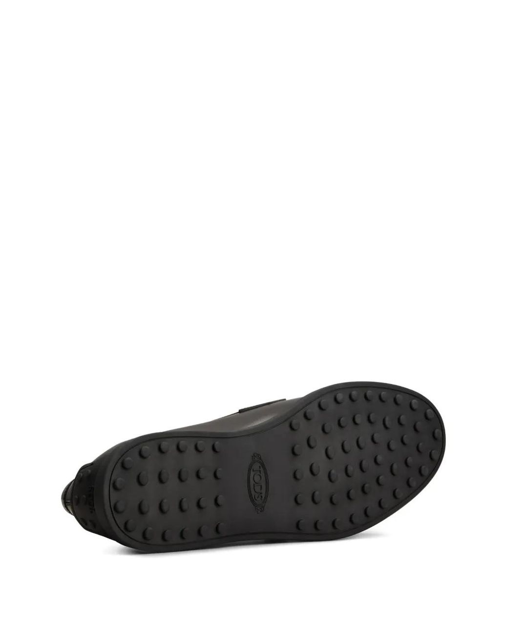 Tod's Black Leather Penny Loafers for men