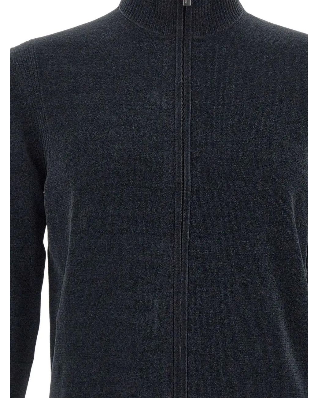 Rrd Blue Velvet Full Zip-Up Cardigan for men