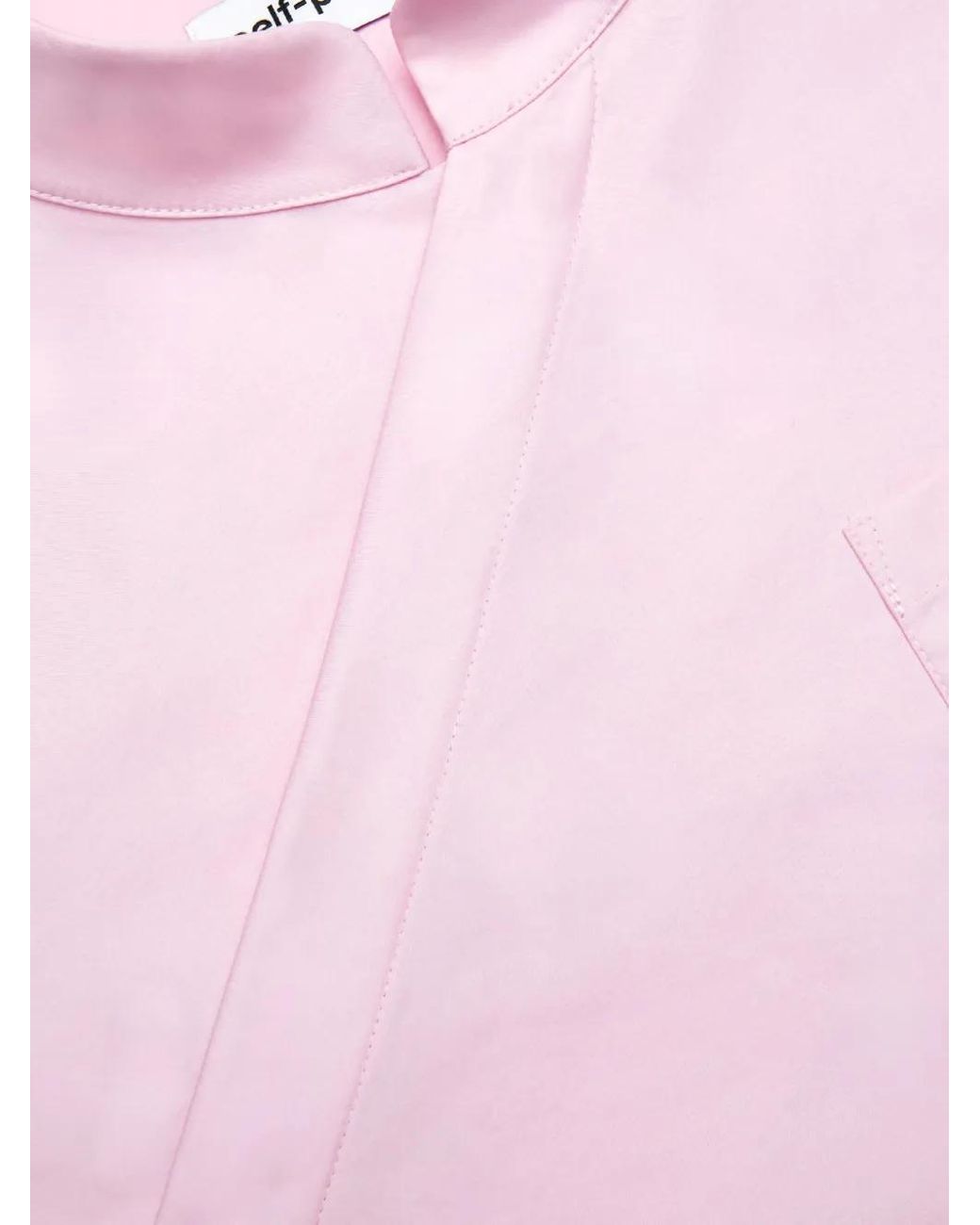 Self-Portrait Blue Asymmetric Shirt