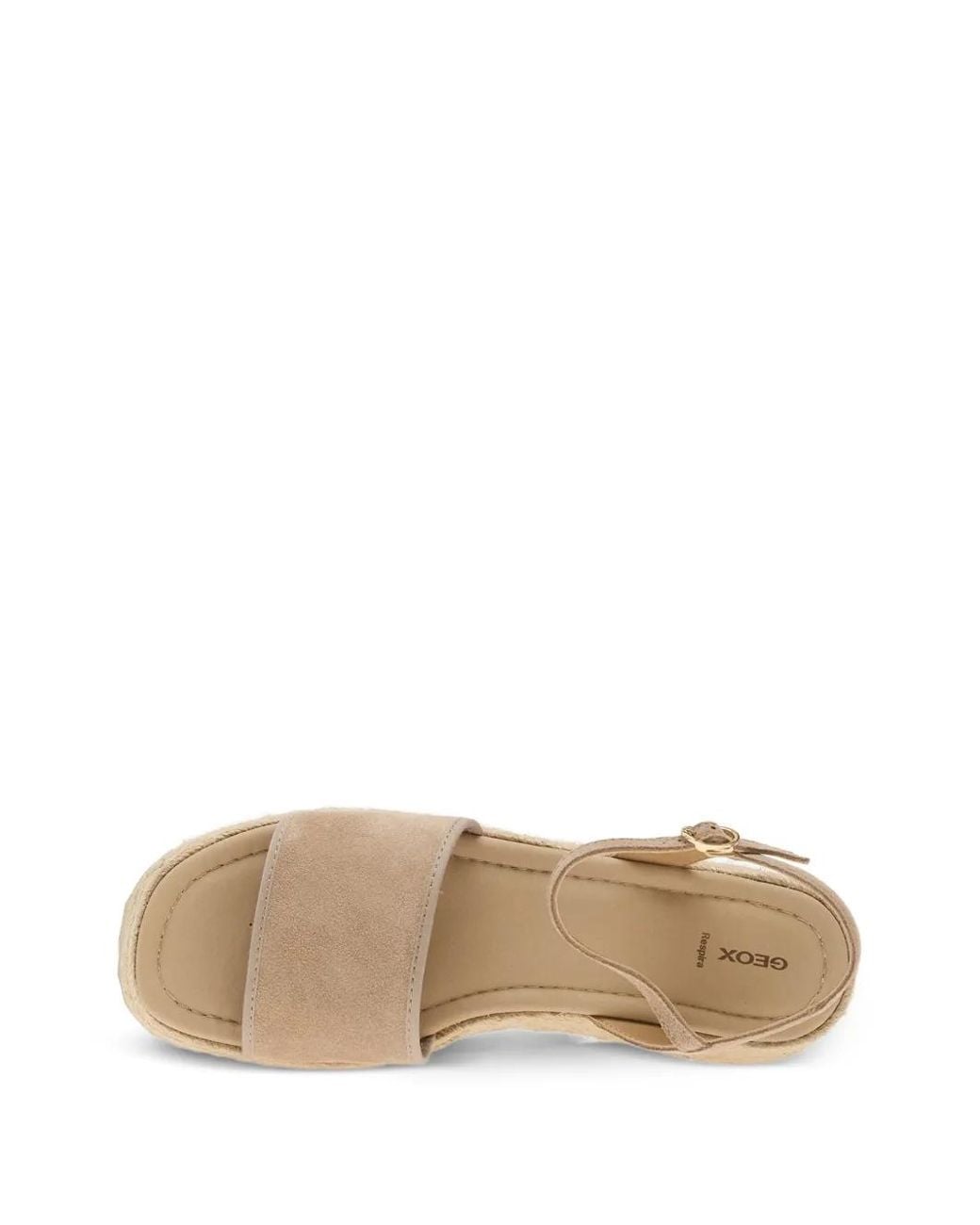 Geox Natural Alemeria Suede Platform Sandals