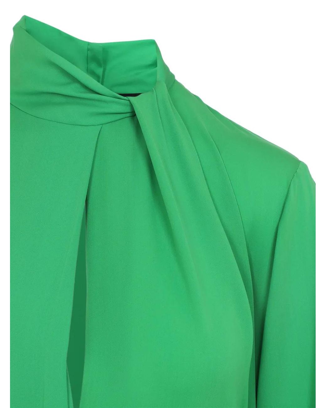 Tom Ford Green Washed Silk Midi Dress