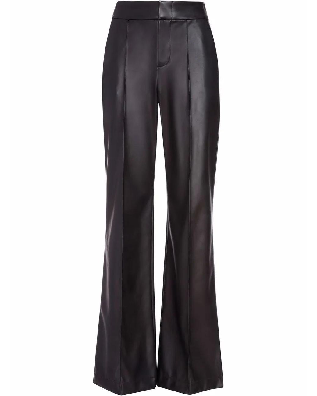 Alice + Olivia Blue Dylan High-Waisted Wide Trousers