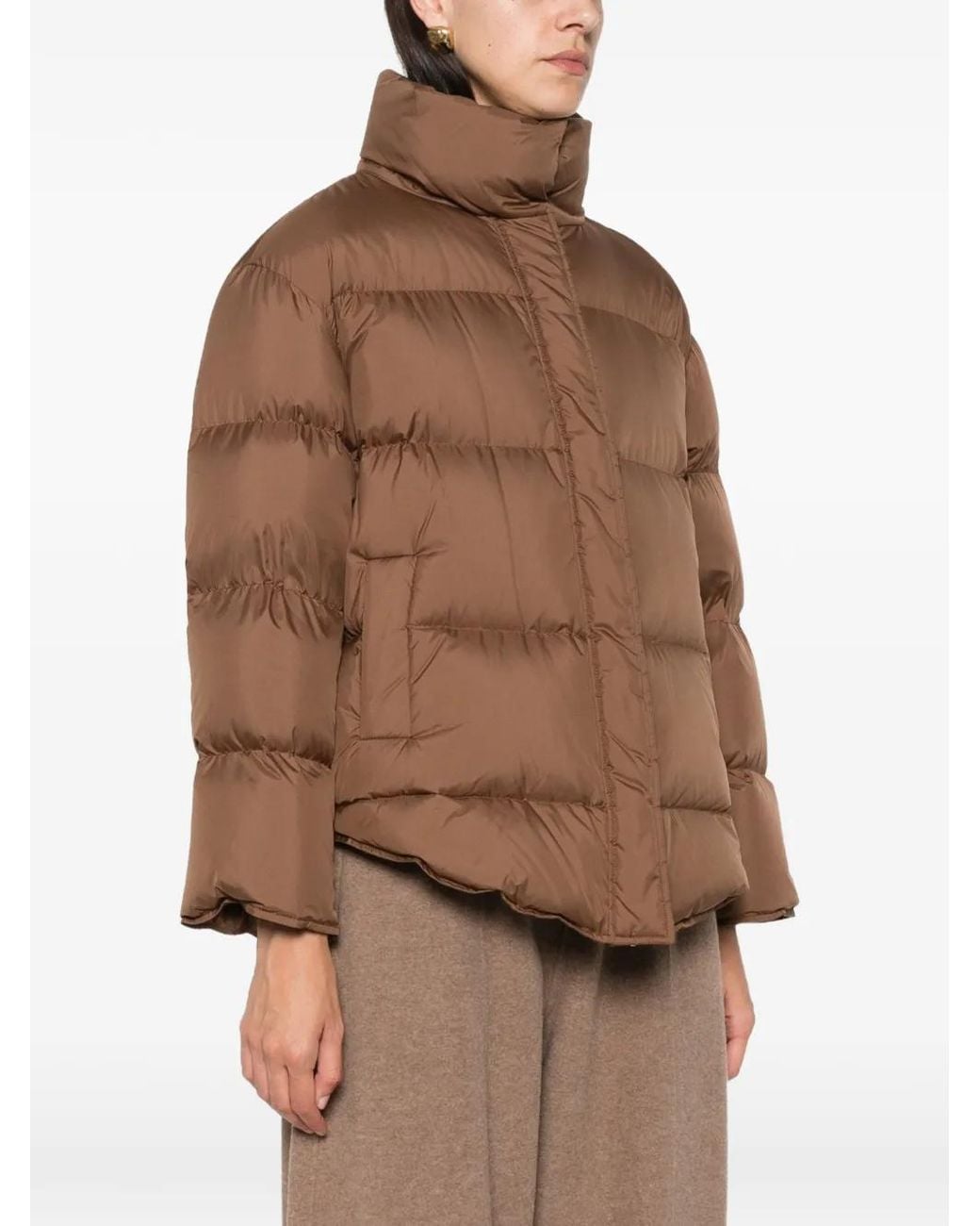 Max Mara Brown Quilted Puffer Jacket