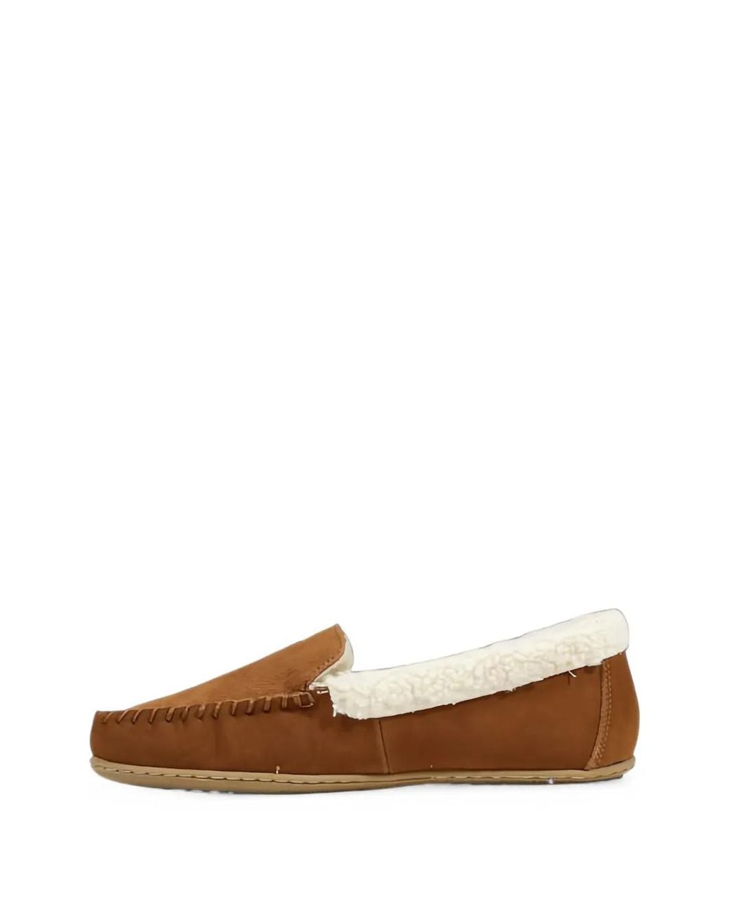 Polo Ralph Lauren Brown Shearling-Trim Whipstitch Loafers