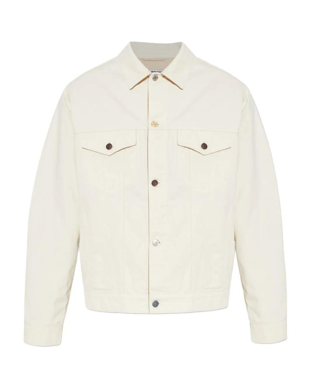 Moschino White Button-Fastening Flap-Pocket Jacket for men