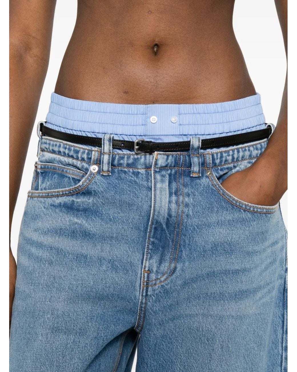 Alexander Wang Blue Front-Pockets Denim Jacket