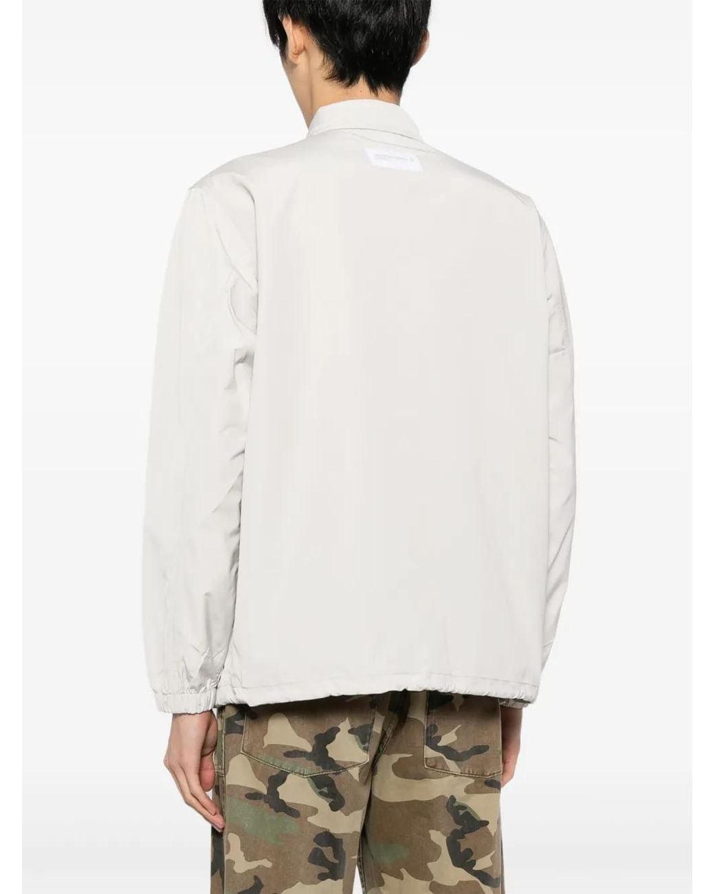 Aape By A Bathing Ape White Logo-Patch Long-Sleeved Jacket for men