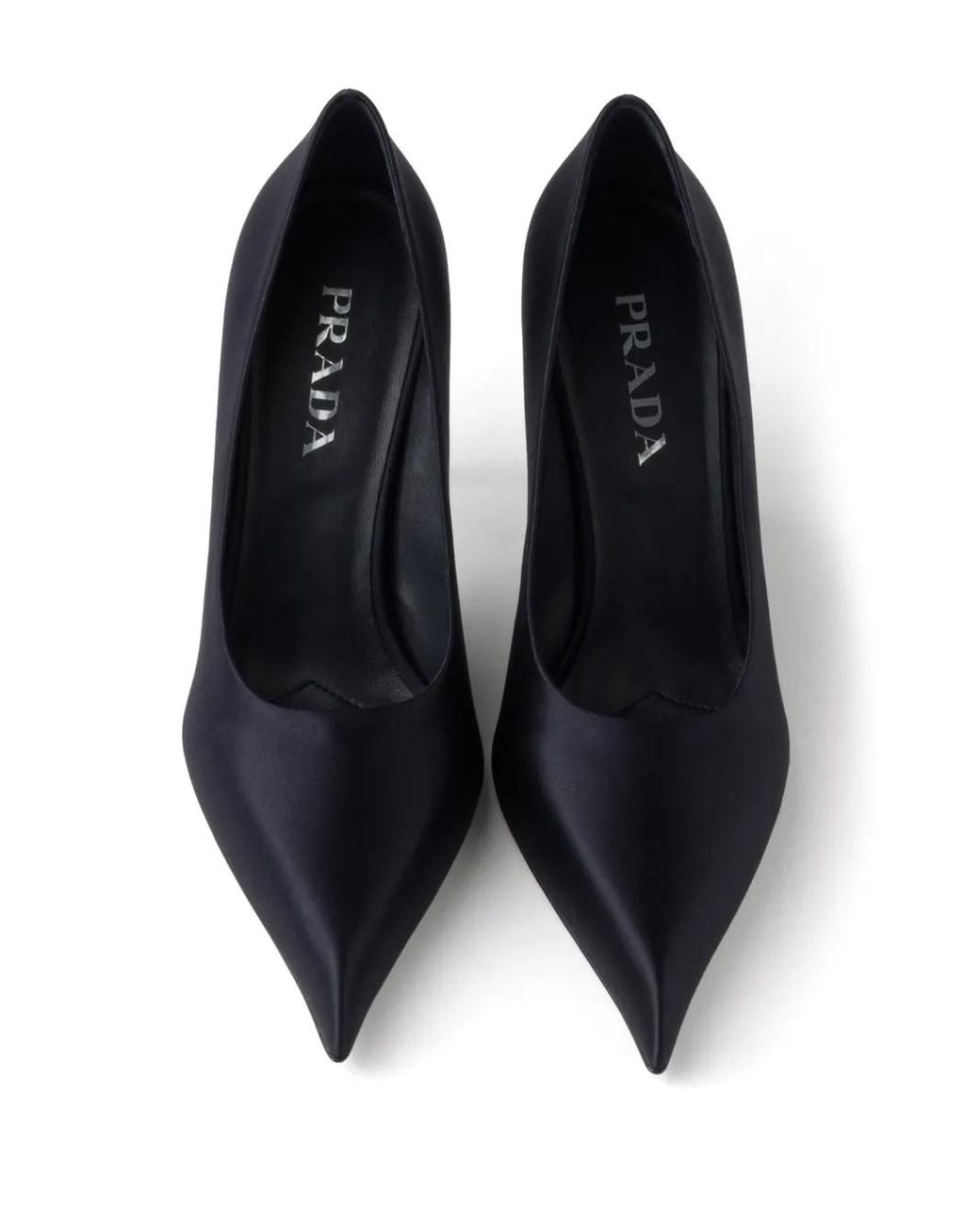 Prada Blue 85Mm Satin Pumps