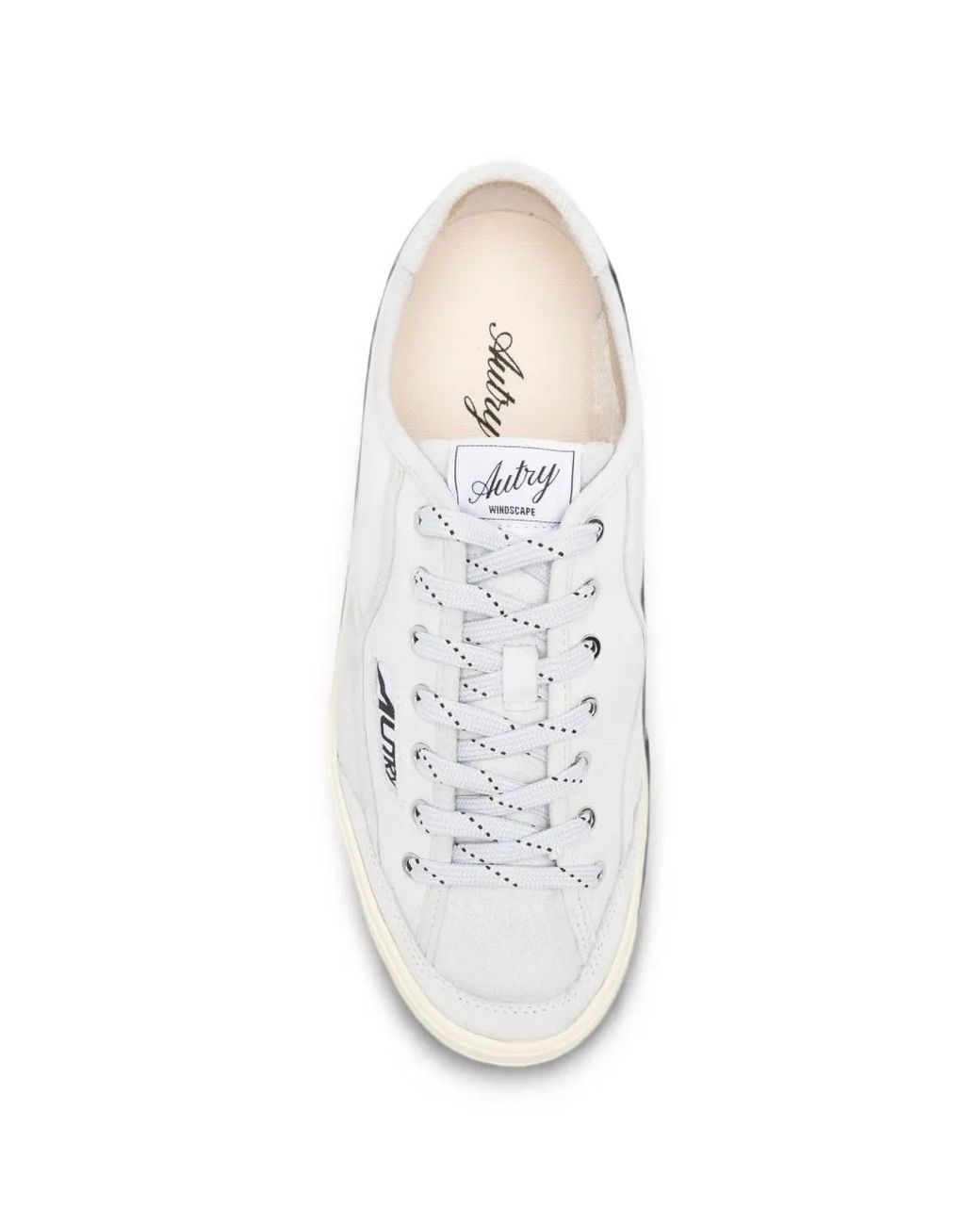 Autry White Logo-Print Suede Sneakers for men