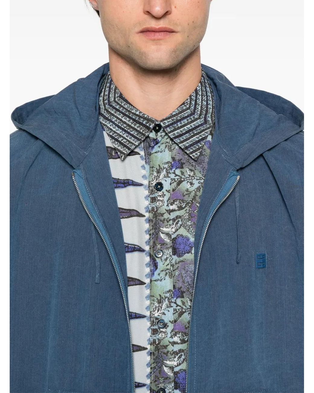 Givenchy Katoenen Hoodie Met Rits En 4G-Detail in het Blue voor heren