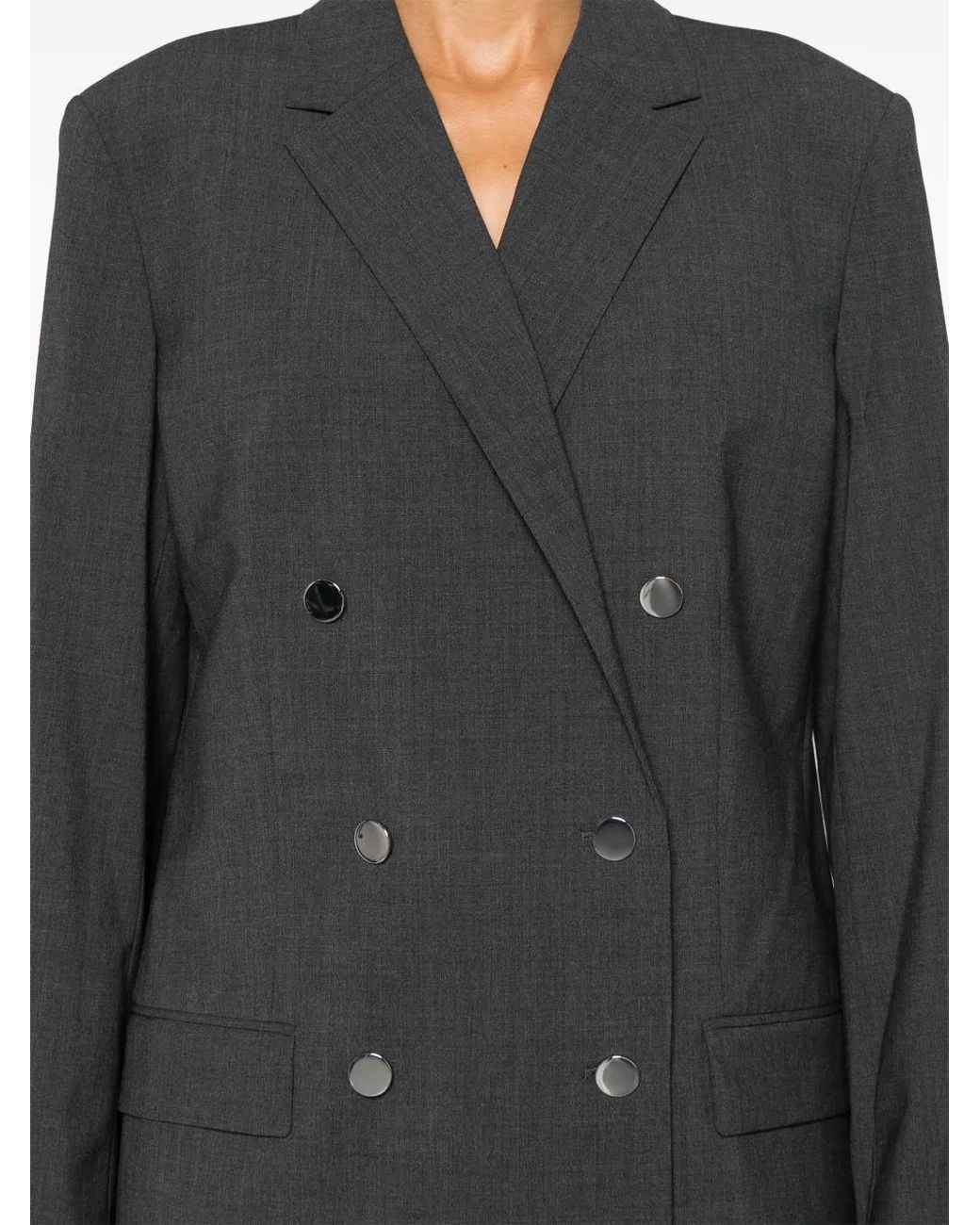 Theory Black Double-Breasted Blazer