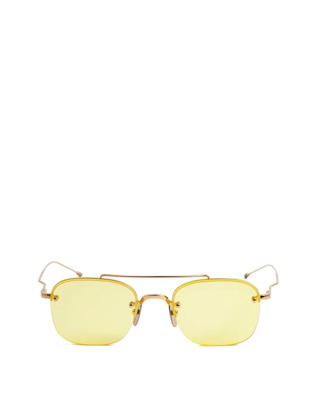 Thom Browne Metallic Pilot-Frame Sunglasses
