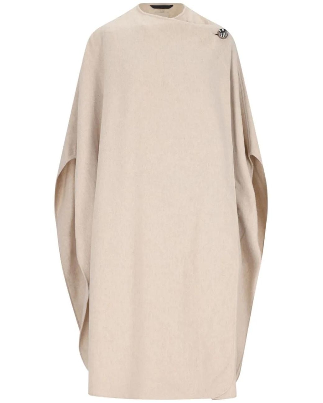 THE GARMENT Natural Button-Fastening Cape Coat