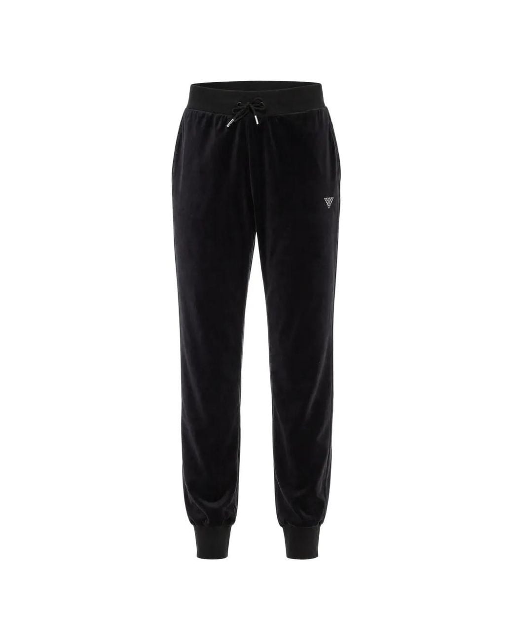 Guess Black Pantalon De Jogging À Ornements Strassés