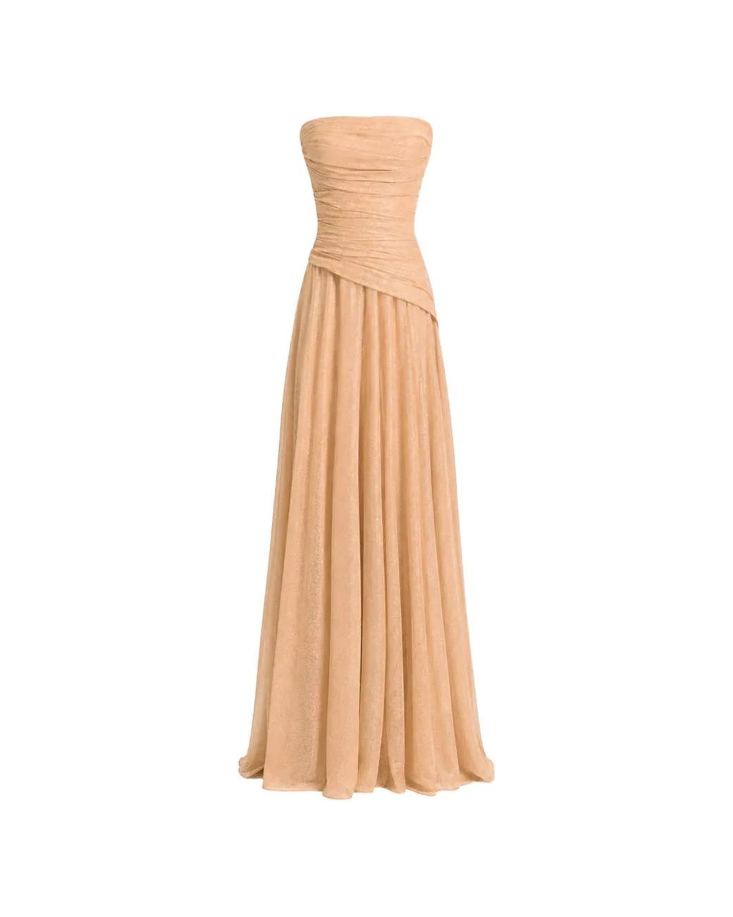 Gemy Maalouf White Strapless Ruched Dress