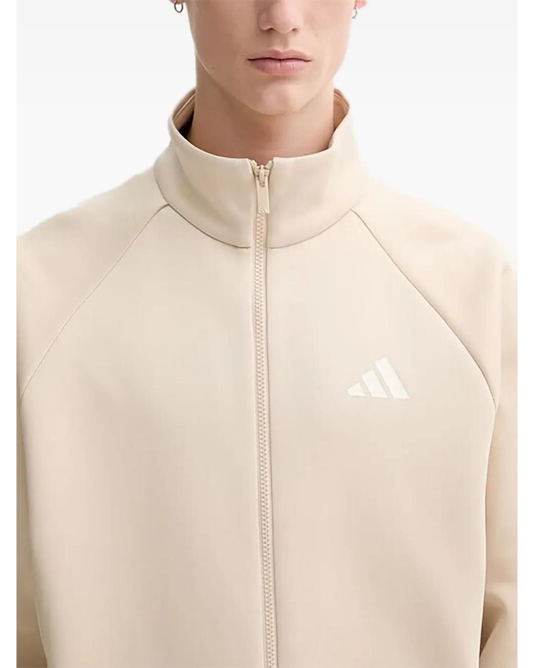 Jersey Con Logo Y Cremallera Adidas de hombre de color Natural