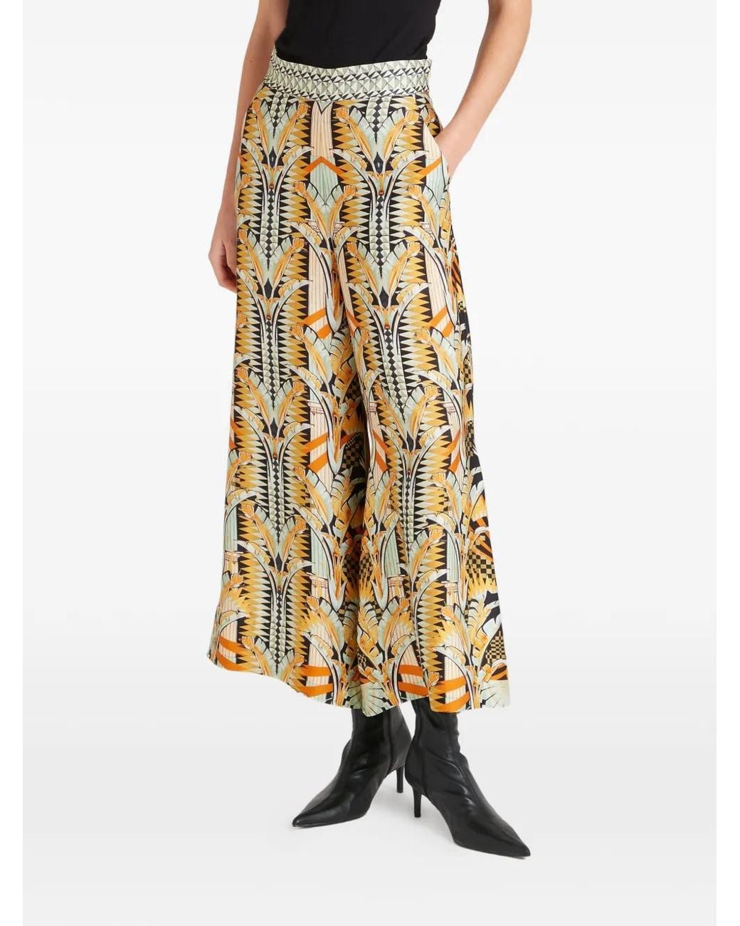 Temperley London Metallic Odette Printed Trousers