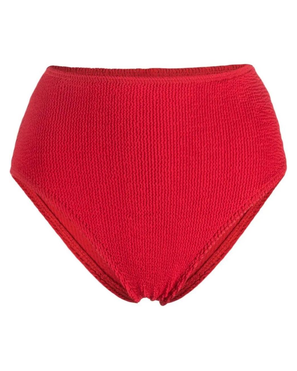 Bondeye Red High-Waisted Bikini Bottoms