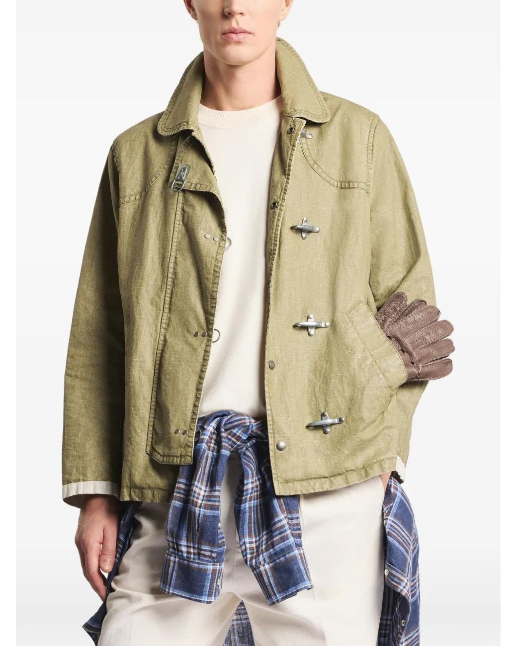 Fay Green 4 Ganci Archive Toggle-Fastening Jacket