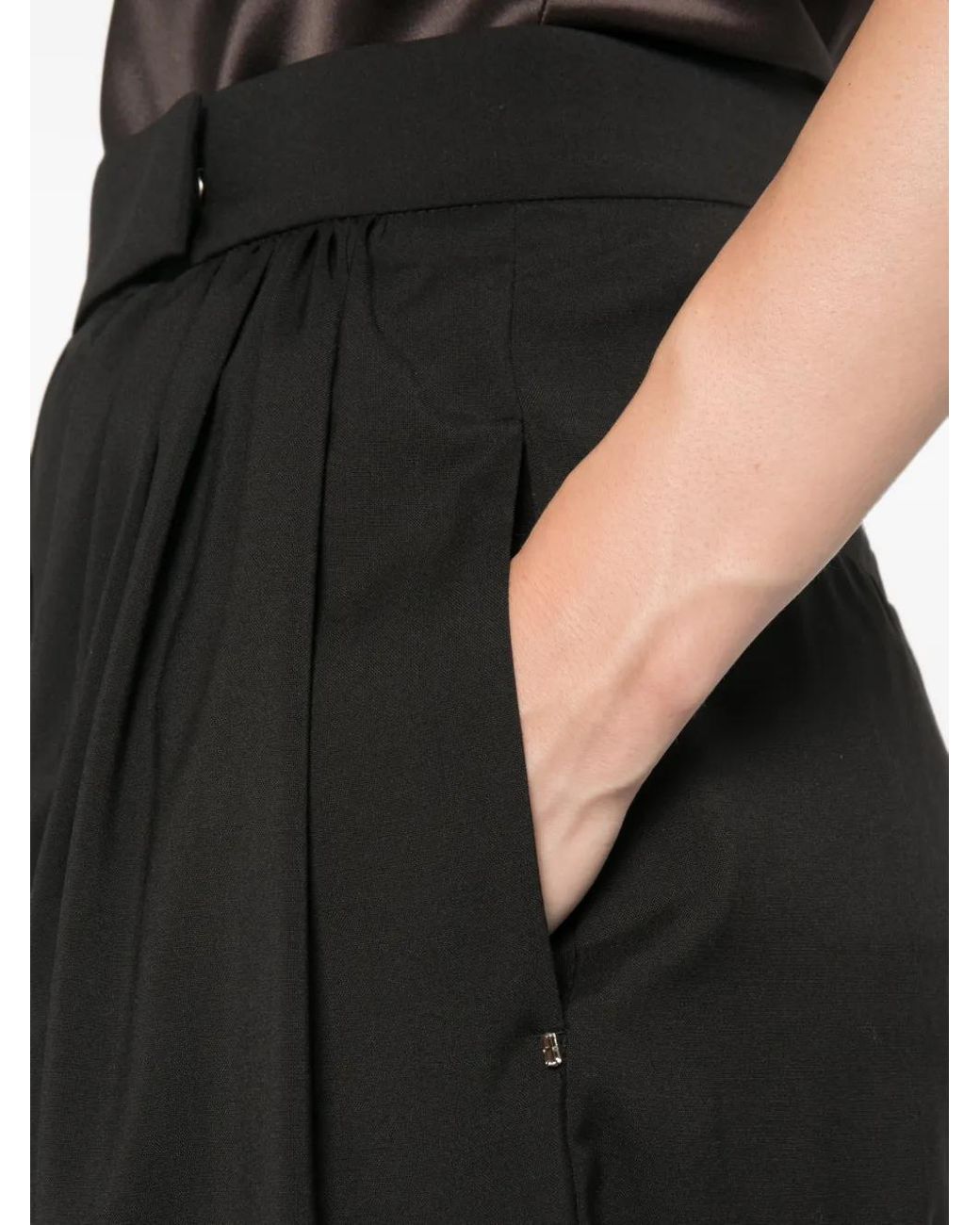 Sportmax Black Spxzorro Pleated Trousers