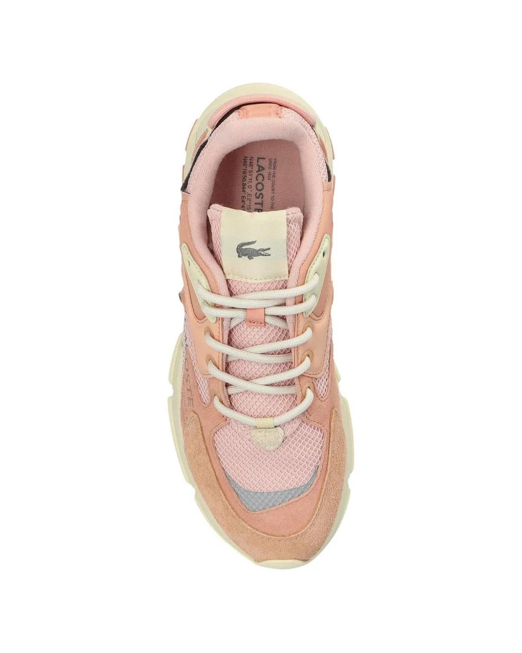 Lacoste Pink Panelled Logo Sneakers