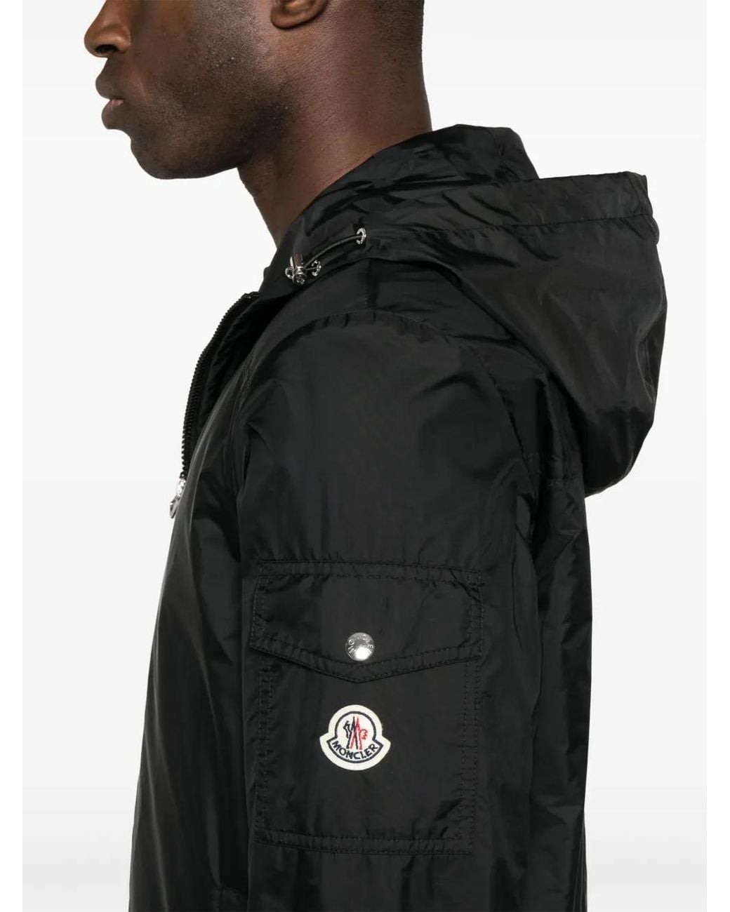 Moncler Black 'Etiache' Jacket With Pocket And Logo for men
