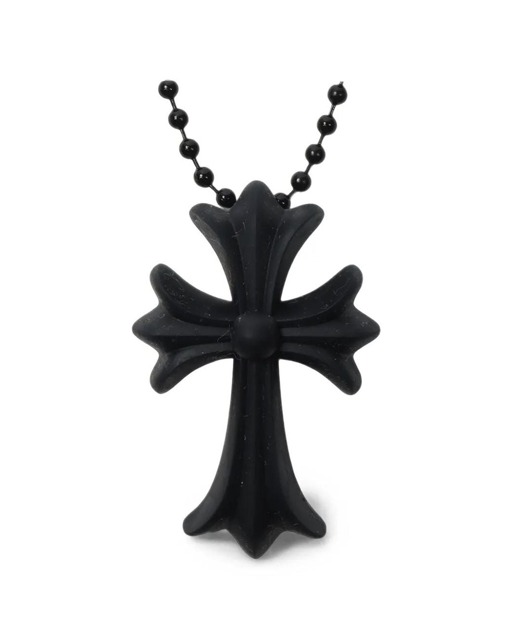 Chrome Hearts Black Collier En Maille Boule À Pendentif Croix for men