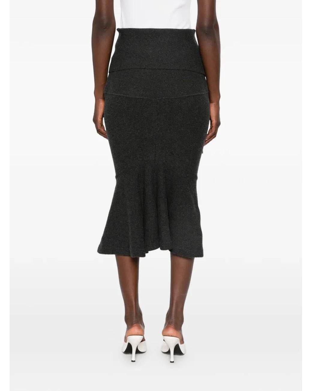 Jacquemus Black The Fiocco Tie-Fastening Flounce-Hem Skirt