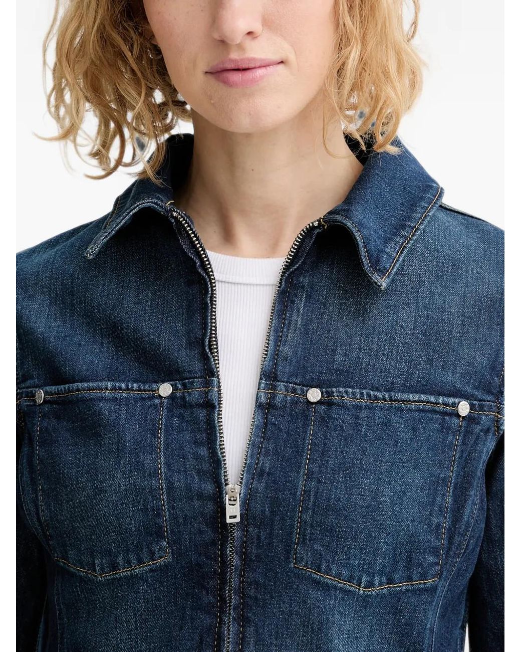 Levi's Blue Collared Zip Jacket