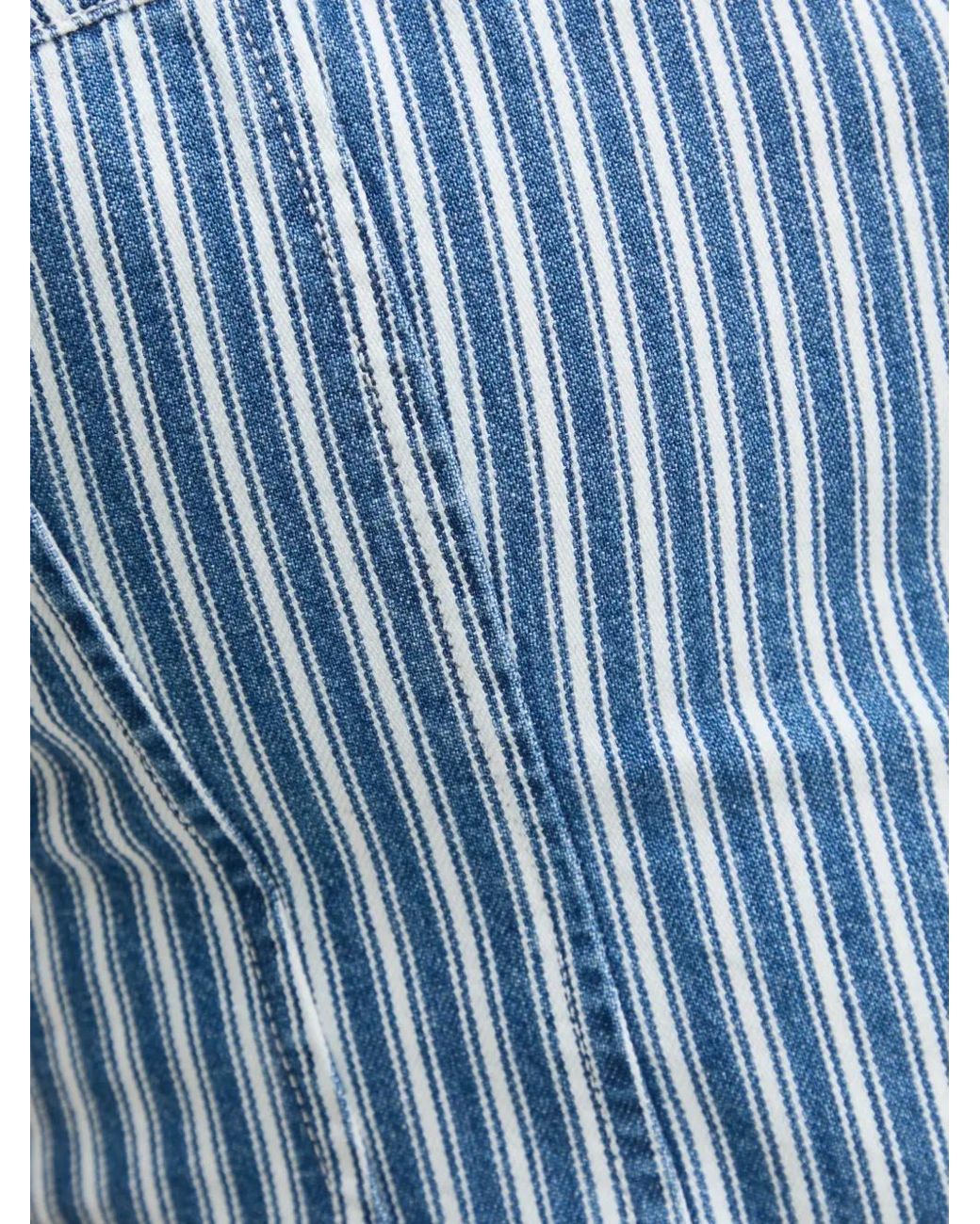 Levi's Blue Jadine Striped Crop Top