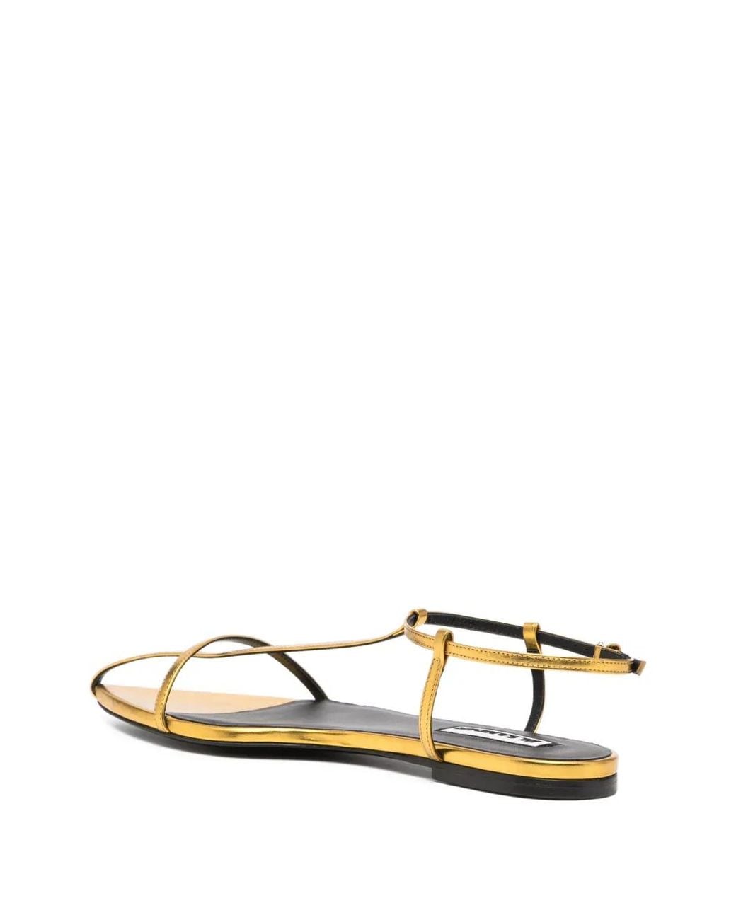 Jil Sander Metallic Cage Sandals
