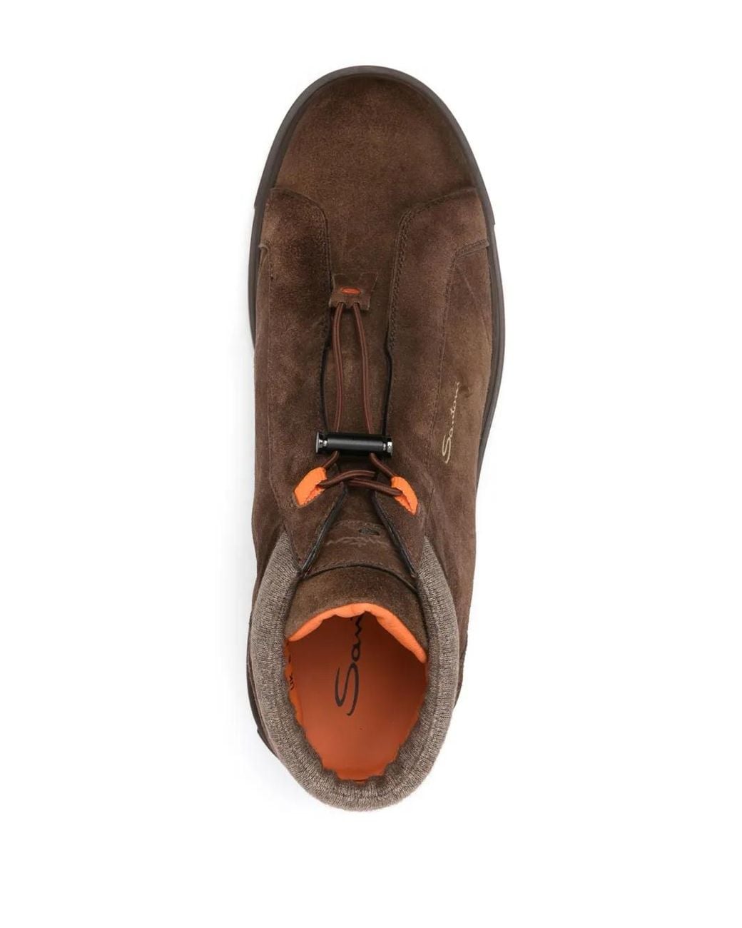 Santoni Brown Suede Boots for men