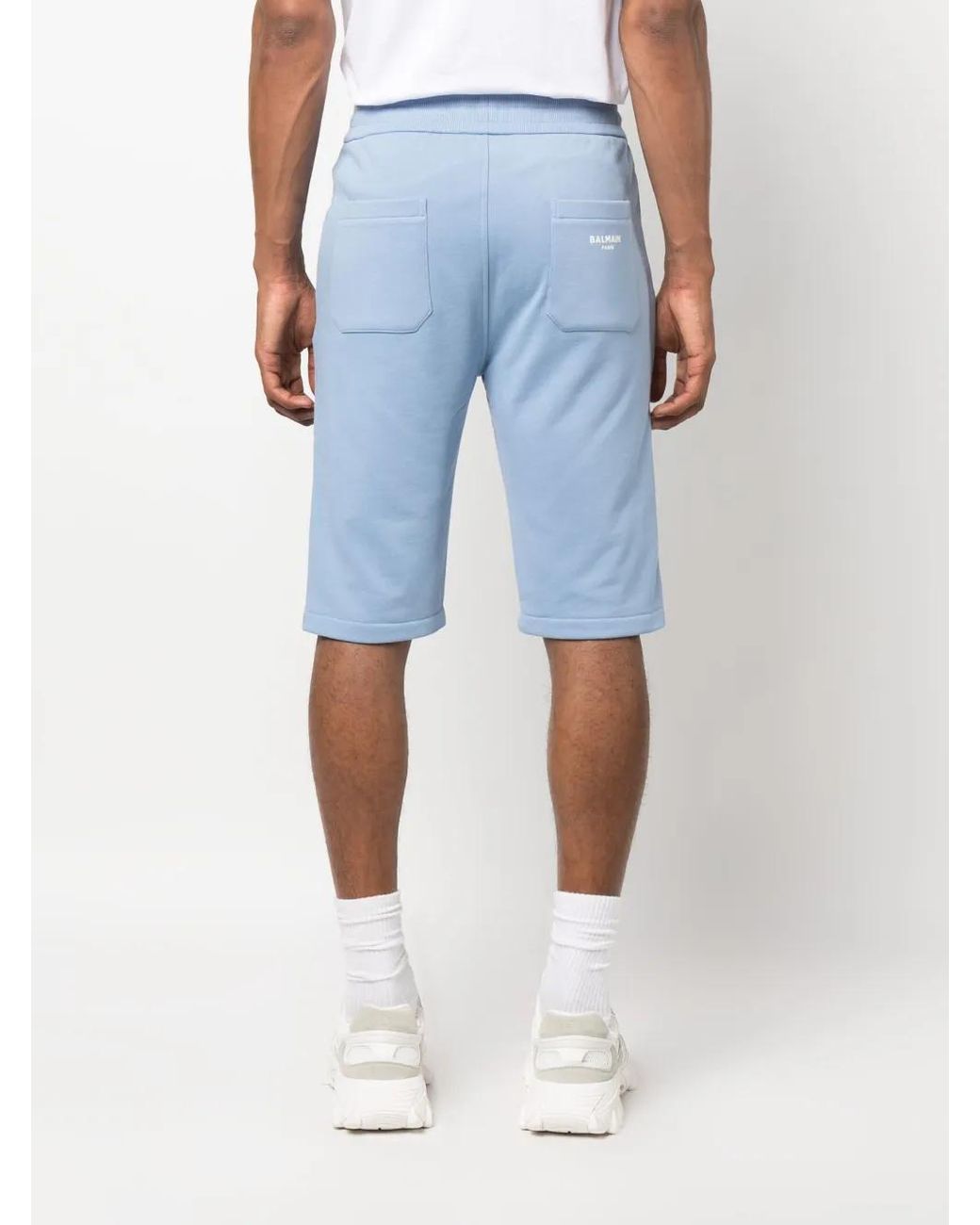 Balmain Blue Casual Shorts for men