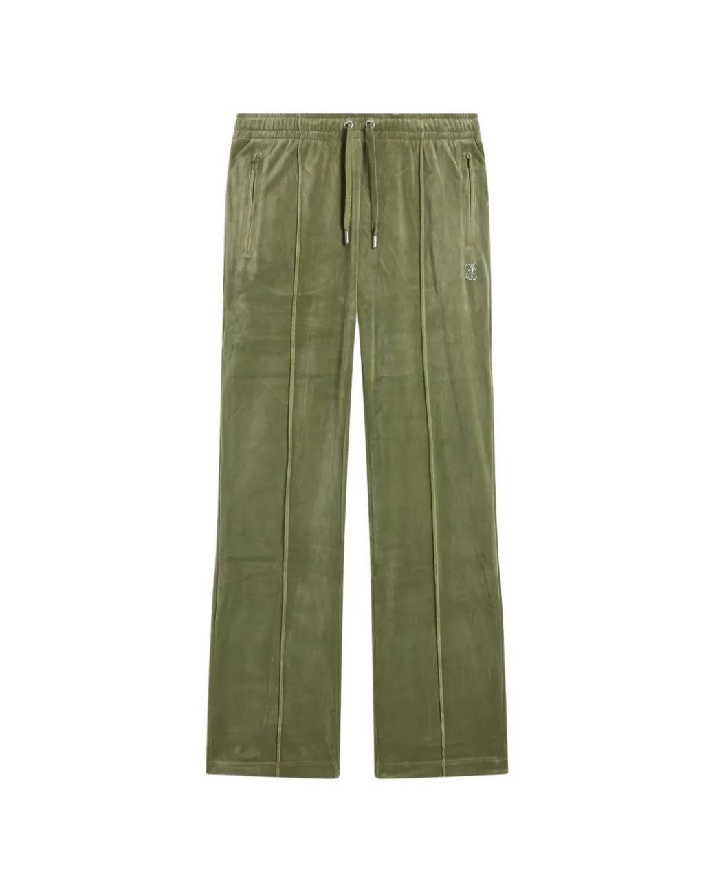 Juicy Couture Green Diamanté-Logo Track Pants