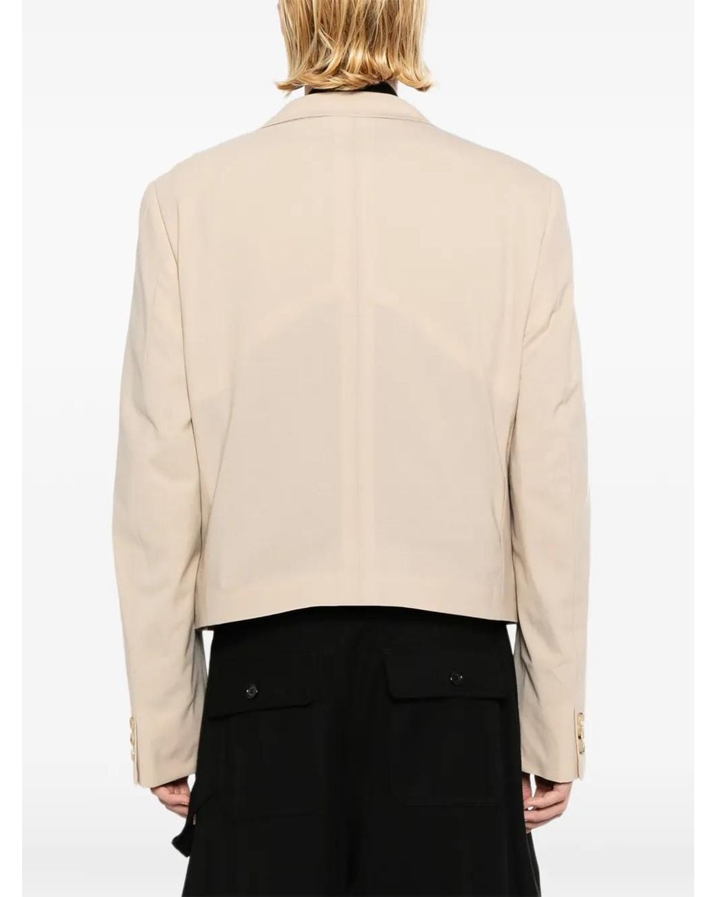 Comme des Garçons Natural Double-Breasted Cropped Jacket for men