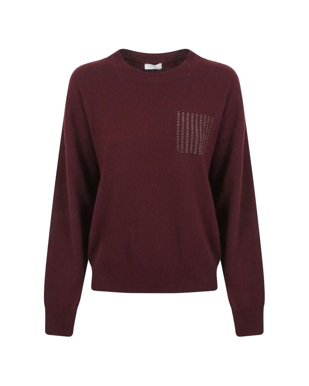 Peserico Purple Beaded-Pocket Sweater