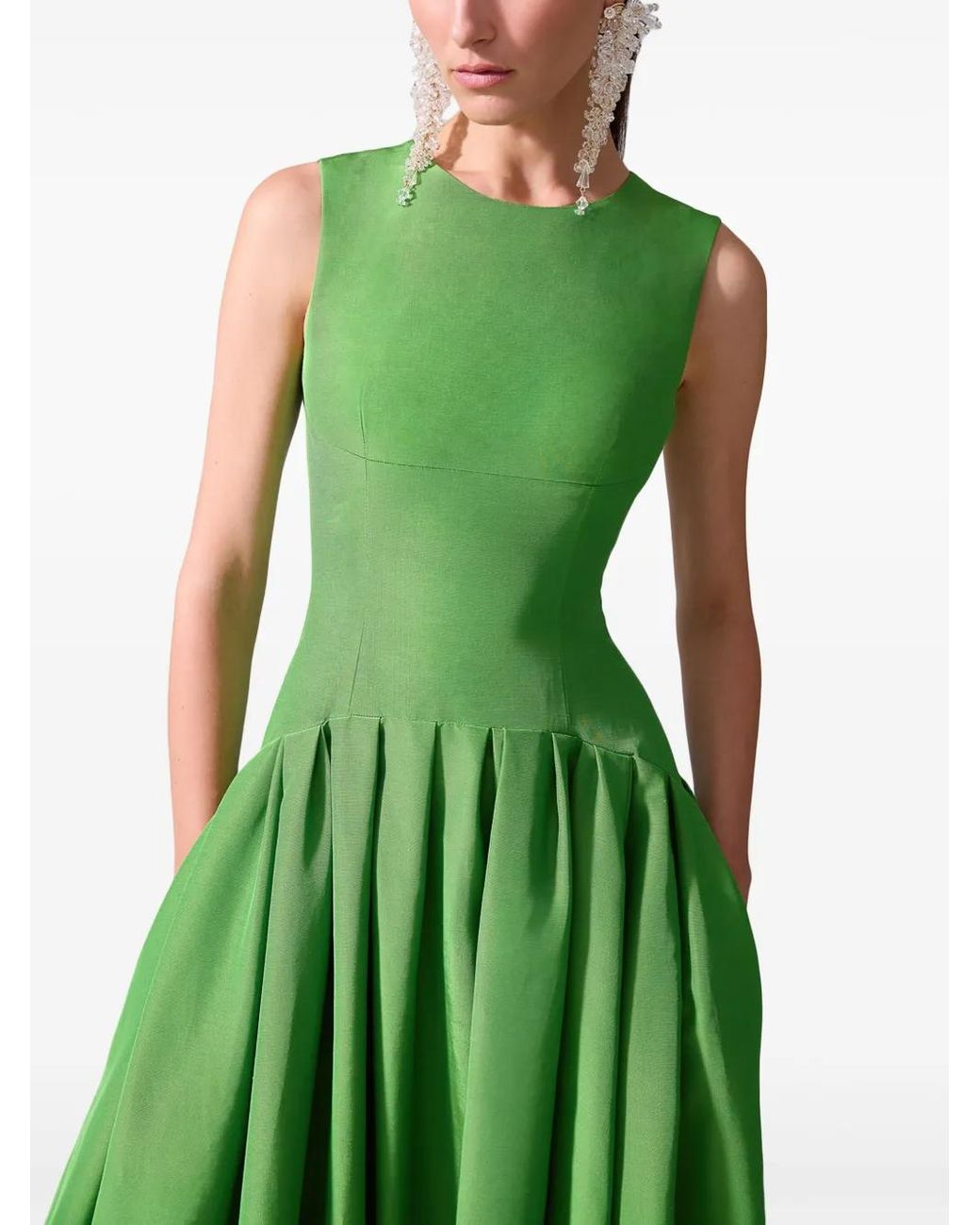 Carolina Herrera Sleeveless Maxi Dress in Green | Lyst Carolina Herrera Sleeveless Maxi Dress in Green | Lyst