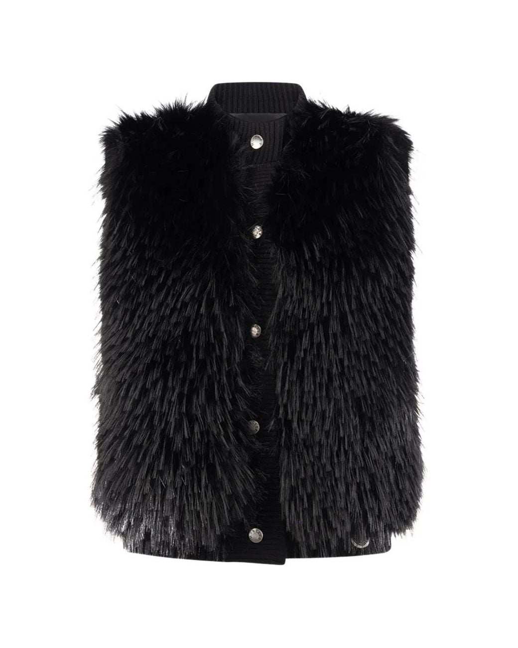 Moncler Black Wool Down Gilet