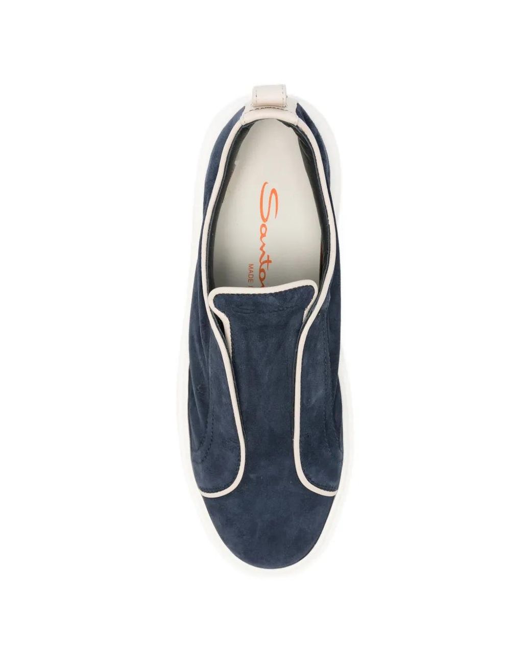Santoni Blue Victory Slip-On Sneakers